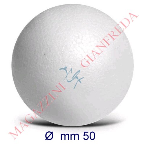 SFERA POLISTIROLO BIANCO ESPANSO Ø MM 50